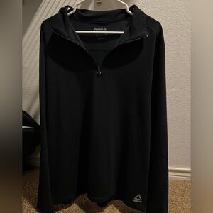 Reebok black 3/4 zip long sleeve pullover, size Large